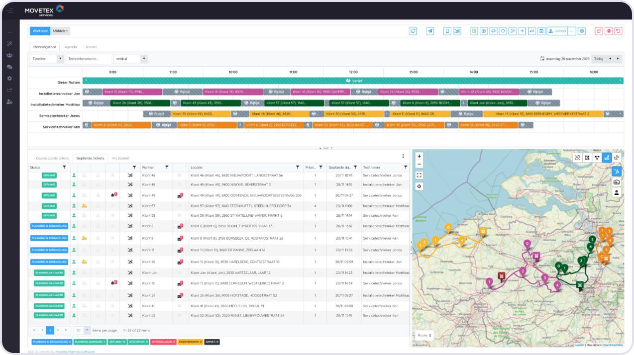 Movetex planning software