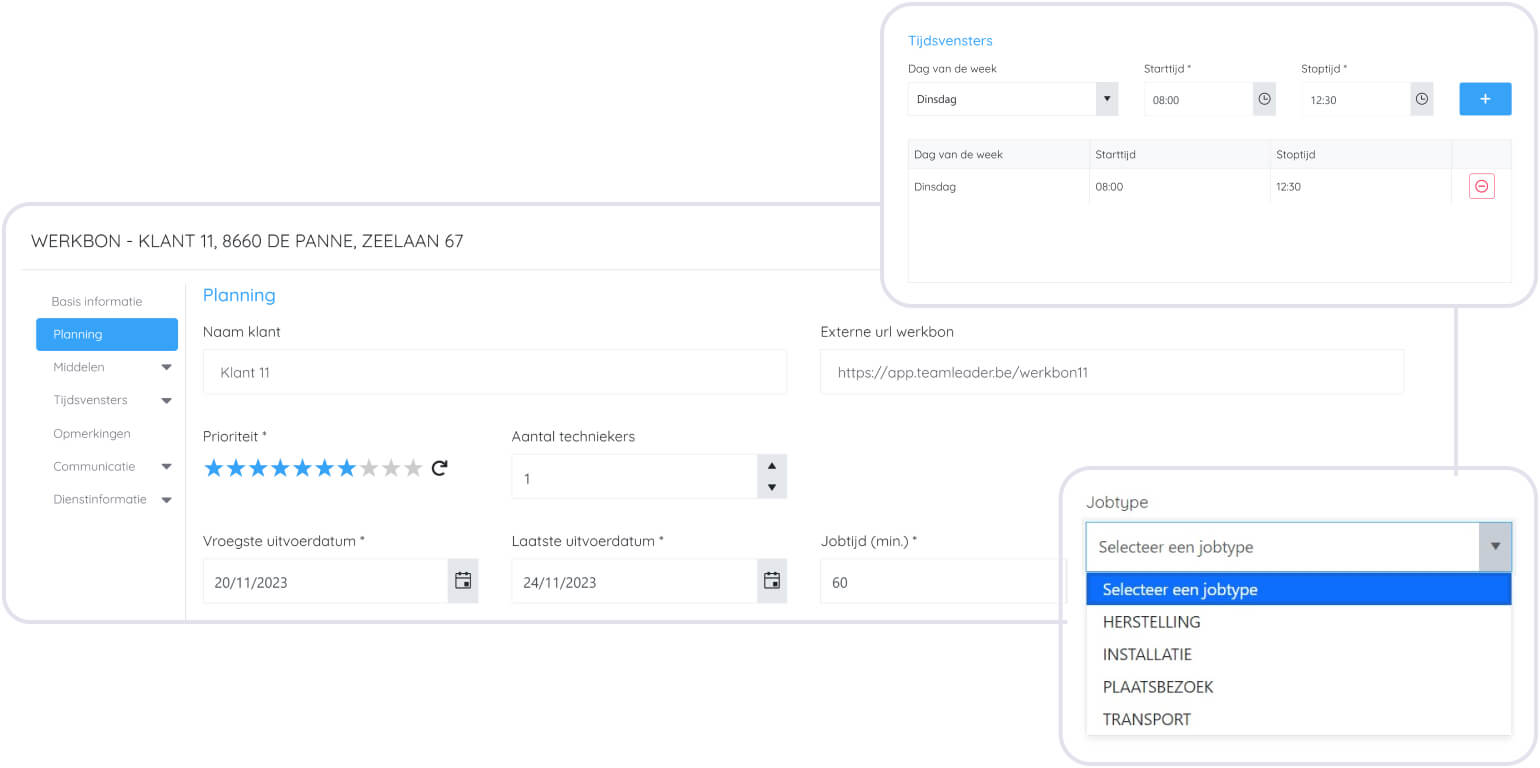 Import customers and projects from AFAS into Movetex Planning Software