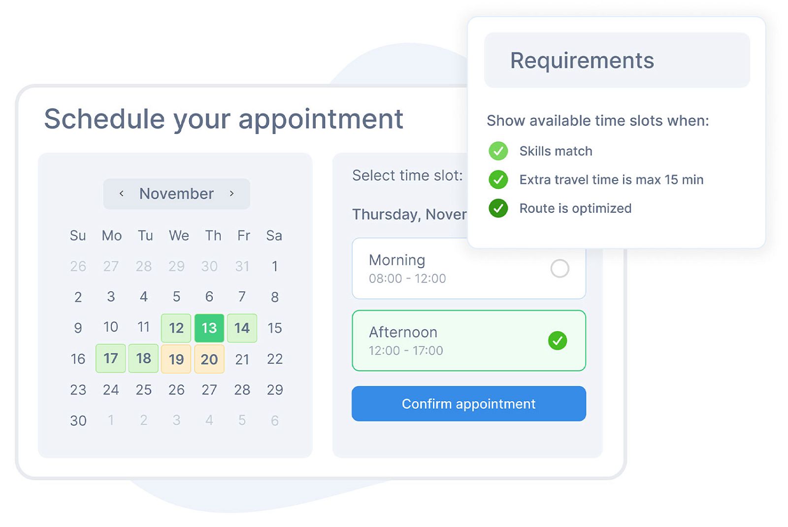 Klanten plannen zelf hun afspraak
